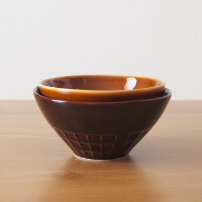 ふるさと納税 瑞浪市 【美濃焼】miyama.のごはん茶碗M・Lペア　箸置き付　ブラウン |  | 01