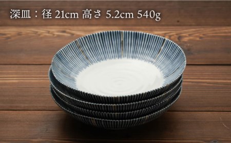 【美濃焼】染十草 ざるそばセット 四人分【うつわやさんーカネ忠】 プレート そばちょこ 蕎麦 セット そば猪口 蕎麦猪口 竹すのこ 豆皿 小皿 薬味皿 うつわ 送料無料  [MBO014]