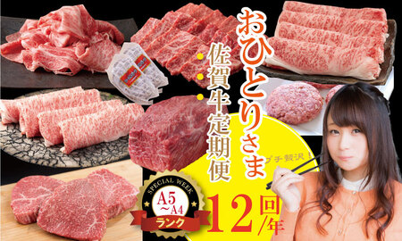 【定期便】 (連続12回) 佐賀牛 やまとフーズ 単身・おひとり様用 Q144-002 佐賀牛 佐賀県 小城市