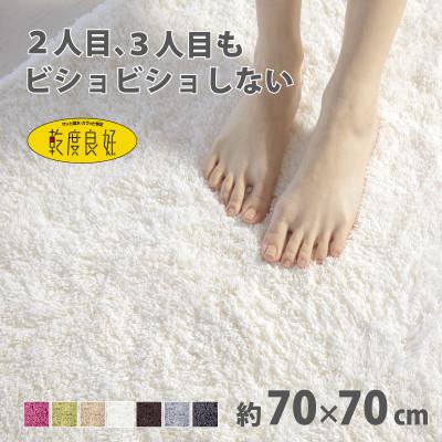 ふるさと納税 海南市 乾度良好 Dナチュレ バスマット 約70×70cm ホワイト 吸水速乾 裏面すべり止め加工