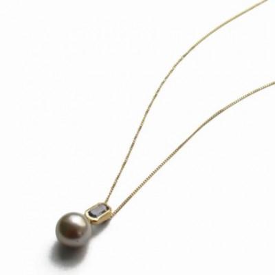 ふるさと納税 座間味村 kerama pearl × blue sapphire necklace / K18 (50cm) |  | 01