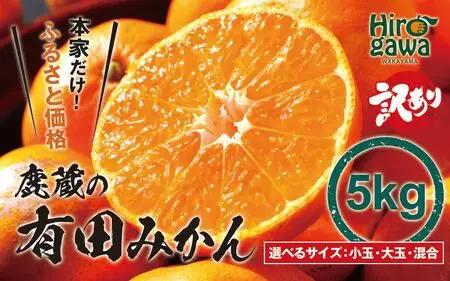 鹿蔵の 有田 みかん 訳あり 5kg 光センサー 選果 / 温州みかん 有田みかん 甘い 家庭用 和歌山 柑橘 ※2026年11月順次発送予定 ※北海道・沖縄・離島への配送不可 【ikd004-cm-5-novC】