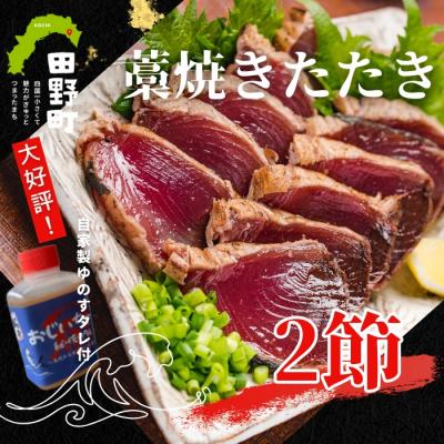 ふるさと納税 田野町 【四国一小さなまち】カツオのわら焼きタタキ2節(冷凍) ≪カネアリ水産≫