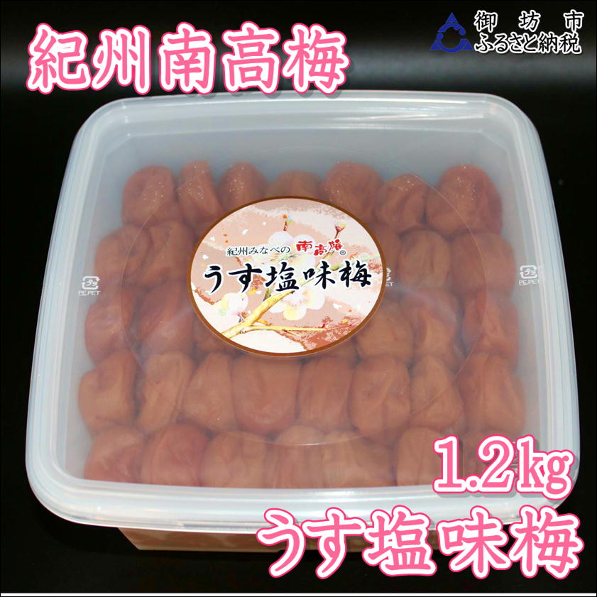 【家庭用】紀州南高梅 うす塩味梅 1.2kg【0914-4】