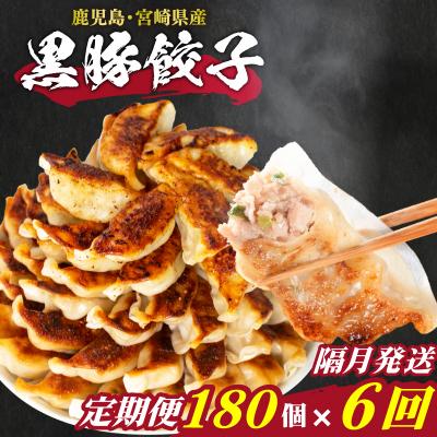 ふるさと納税 下関市 訳あり 黒豚餃子 6回 隔月 12個×15パック 冷凍 小分け たれ付き 大容量 IB011