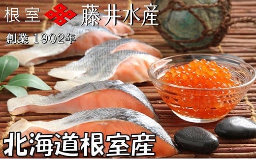 A-42064【年内配送可】 【北海道根室産】＜鮭匠ふじい＞鮭・いくら詰合せ