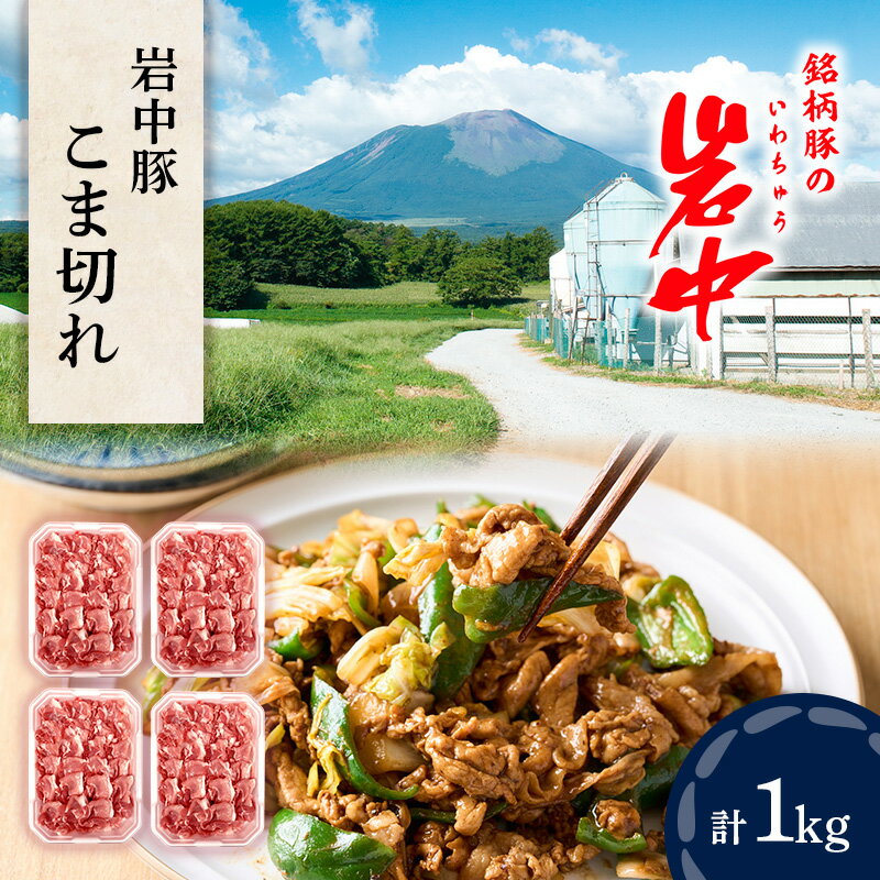 【ふるさと納税】豚肉 岩中豚 こま切れ 合計約 1kg 小分け セット 豚こま 豚こま肉 豚こま切れ 国産 豚 お肉 肉 ブランド豚 ブランド豚肉 冷凍肉 冷凍 冷凍配送 岩手 岩手県 盛岡 盛岡市　お届け：寄付翌月の中旬以降順次出荷