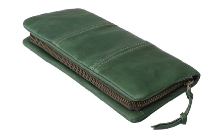 豊岡財布　牛革ラウンドファスナー長財布 ミント