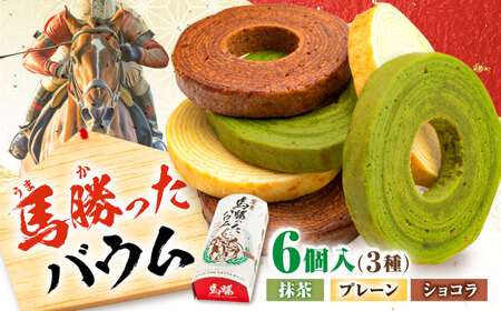 馬勝ったバウム（6個入り）×1箱 約340g [BIAH011] バームクーヘン