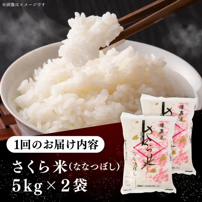 令和7年産 令和8年産 【全12回定期便】ななつぼし さくら米 10kg 1年 お米 一等米 北海道 [AXAB024]