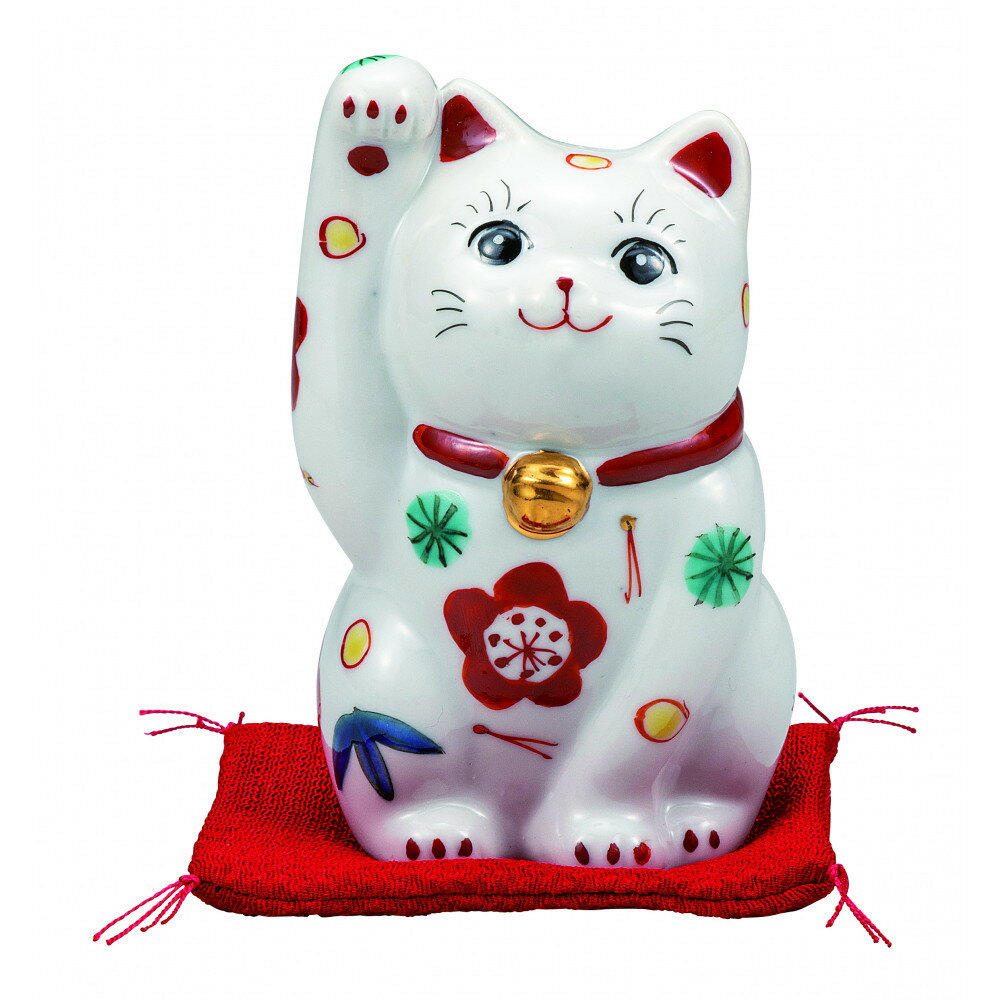 【ふるさと納税】九谷焼　3.5号招き猫　松竹梅（布団付） a05