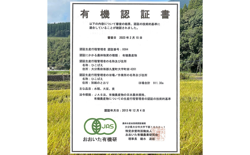 【栽培期間中農薬・化学肥料不使用】発芽玄米 大分県産 ミルキークイーン 無洗米 1.5kg×6袋（9kg）