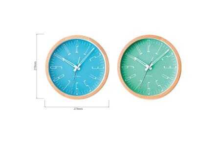 KATOMOKU Muku clock km-141　木製掛け時計（ライトグリーン）