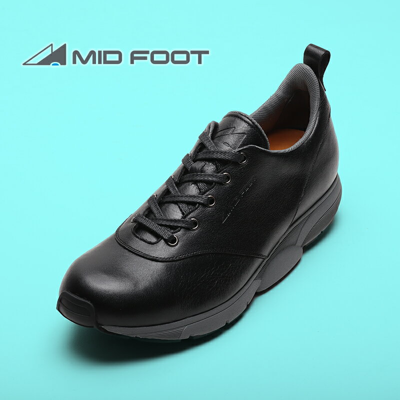 【ふるさと納税】MIDFOOT ( ミッドフッド ) 紳士靴 レザースニーカー MF002JM ( ブラック ) 4E　【 ファッション 靴 シューズ スニーカー メンズ 】 【 お洒落 レザーシューズ オイルレザー 快適 履き心地 】