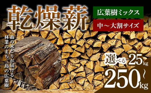 
                  ＼選べる容量／森の木こりが届ける 林業のまち三島の広葉樹「乾燥薪」25kg 50kg 75kg 100kg 150kg 200kg 250kg 薪ストーブ キャンプ アウトドア 焚火 焚き火 暖炉 FAG-0101
                
