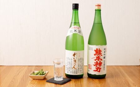 熊本県産酒 一升瓶 (1800ml) 2本 セット ( 山村酒造 ・ 千代の園 )お酒 酒 日本酒 飲み比べ 純米酒 純米吟醸酒