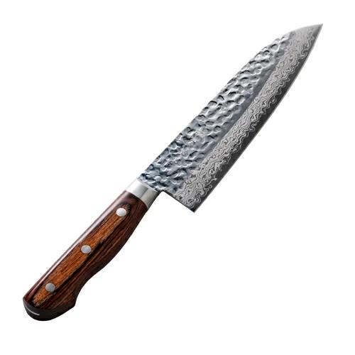 H50-48 さくさく 鎚目ダマスカス 三徳包丁 180mm（安田刃物）_イメージ2