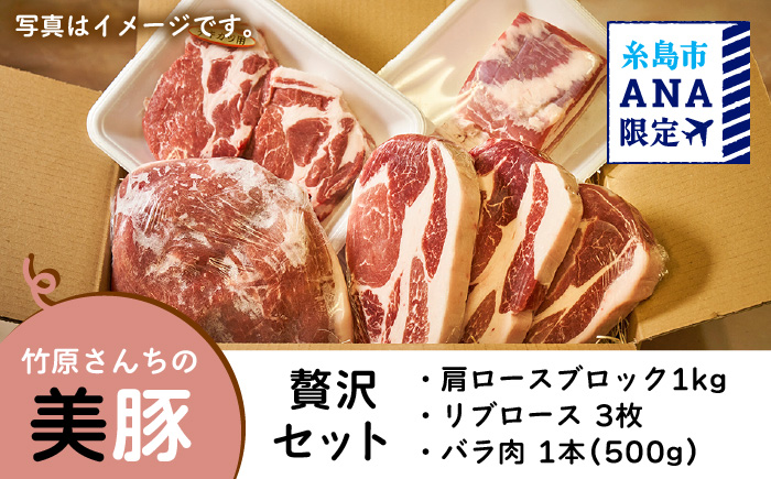 【ANA限定】竹原さんちの美豚 贅沢セット《糸島》【竹原さんちの美豚】 [AHK999]