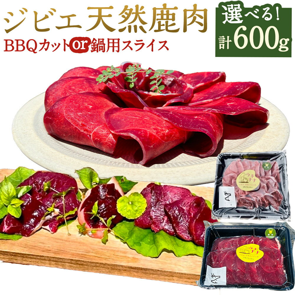 【ふるさと納税】【ジビエ】天然鹿肉 BBQカット 300g×2パック・鍋用スライス 300g×2パック