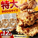 【ふるさと納税】揚げる手間なし！ 特大からあげ 1.2kg (小分け2パック) 【加登屋食堂】 名物 鶏もも唐揚げ 大容量[MGQ001]