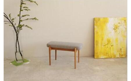【完成品】【幅68cm】ダイニングベンチ　bolo stool Square S：グレー×ピンク・オーク材