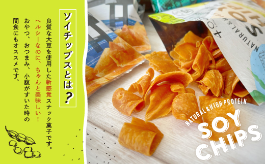 パリパリ食感がクセになる！大豆からできたソイチップス4袋セット（高知天日塩うすしお味・土佐かつお味 各2袋）