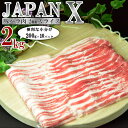 【ふるさと納税】豚肉 小分け JAPAN X 豚バラ2mmスライス計2kg＜2025年1月以降順次発送＞ ブランド豚 豚バラ肉 ジューシー 豚バラ スライス 薄切り 送料無料 冷凍 国産 【04301-0046】 ふるさと納税宮城県 ふるさと納税蔵王町