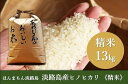 【ふるさと納税】淡路島産ヒノヒカリ　精米13kg　【 お米 ヒノヒカリ 精米 ご飯 粘り過ぎず バランスのよいお米 丼もの カレーライス に適した 米 】