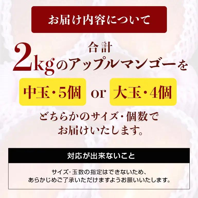 【 先行予約 2027年 発送 】 沖縄県 糸満産の「 濃厚 アップルマンゴー 」2kg オリジナル 贈答用 化粧箱入り 沖縄県産 マンゴー 完熟マンゴー 果物 くだもの フルーツ 完熟 夏 旬 沖縄