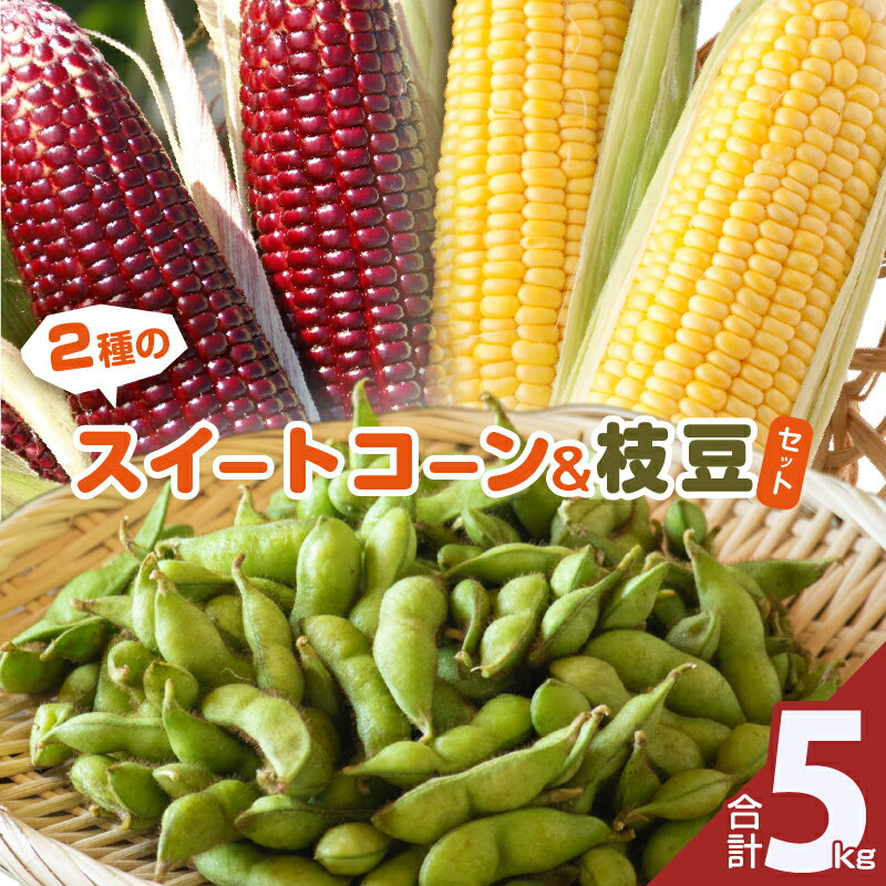 【ふるさと納税】先行予約 期間限定 2種 スイートコーン 枝豆 セット 合計5kg とうもろこし 野菜 成果物 茶豆風味 おやつ おつまみ レンチン 茹で 焼き ポリフェノール 産地直送 季節限定 期間限定 おすそ分け お取り寄せ グルメ おすすめ 食品 国産 宮崎県 都農町 送料無料