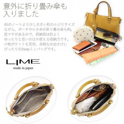 ふるさと納税 高松市 LIME(ライム)シルキーレザー 2wayミニバッグ [L-1936]　color:オレンジ |  | 01
