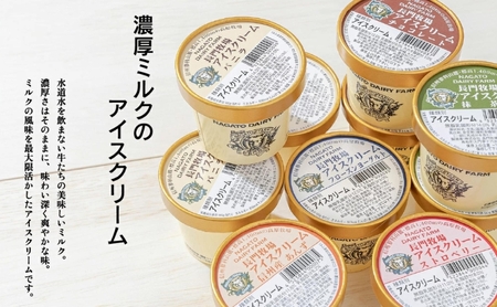 長門牧場アイスクリーム12個セットA-2　6種のフレーバー詰め合わせ（バニラ、チョコレート、抹茶、ヨーグルト、いちご、あんず）　人気スイーツ　濃厚ミルク　直送　牛乳　生乳　国産　夏ギフト　長野県　贈答