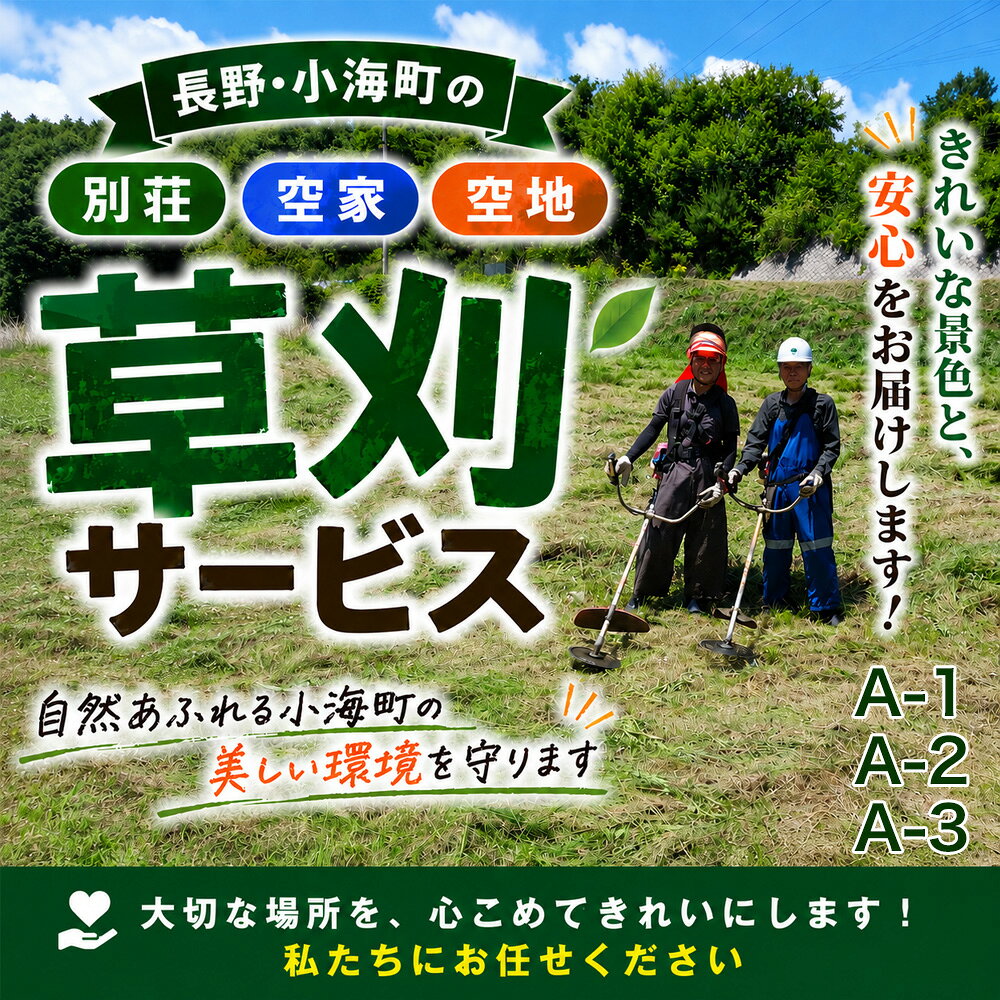 【ふるさと納税】Aコース「別荘・空家・空地」 草刈サービス | シルバー 小海町 長野 草刈り 草刈 空き家 実家