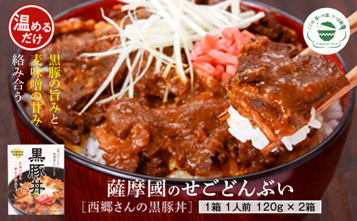 
ZS-630 薩摩川内市ご当地グルメ 薩摩國のせごどんぶい黒豚丼2食
