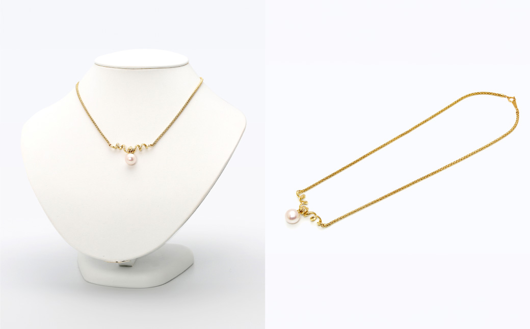 【限定1点】あこや真珠 (約9.5mm珠) ペンダント K18イエローゴールド ／ ジュエリー アクセサリー 長崎県 長崎市 園田真珠