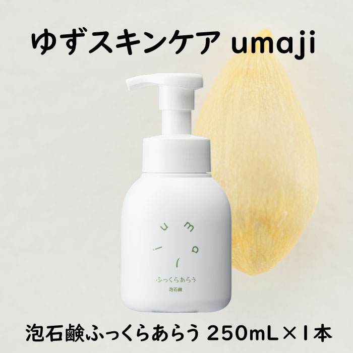 umaji スキンケア 泡石鹸ふっくらあらう　250ml×1本　洗顔 せっけん 洗顔石鹸 美容 ケア エイジング 美肌 保湿 ユズ種子油 オーガニック プレゼント 贈り物 母の日 高知県 馬路村【559】