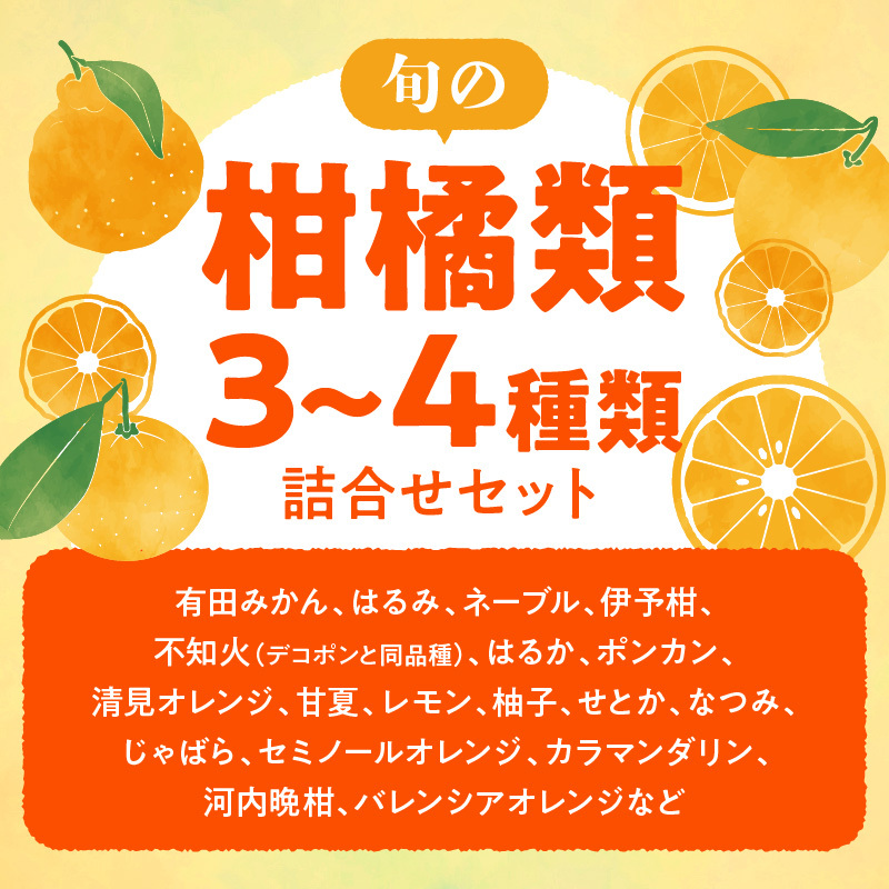 AB7204_（旬の美味）（みかん名産地和歌山有田）有田育ちの旬の ご家庭　旬の柑橘 詰め合わせセット 4.5kg（訳あり）