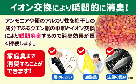 ペットの脱臭トイレ砂脱臭梅 6L (3L約2kgの2個セット) センターバレイ《60日以内に順次出荷(土日祝除く)》和歌山県 紀の川市 トイレ砂 猫 ペット 安心素材 脱臭梅 梅 SDGs アップサイ