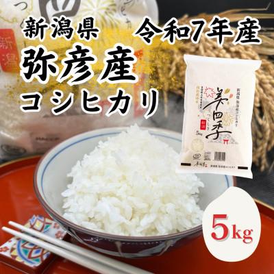 ふるさと納税 弥彦村 令和7年産　新潟県弥彦産コシヒカリ　美四季5kg　皇室献上米農家生産　特別栽培米