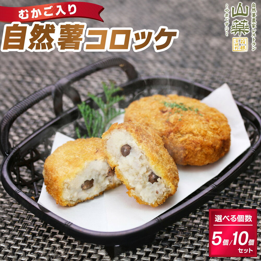 【ふるさと納税】むかご入り自然薯コロッケ　5個セット/10個セット | 食品 加工食品 人気 おすすめ 送料無料