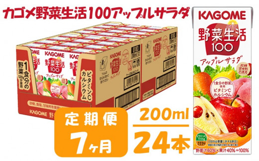 
【7ヶ月連続お届け】カゴメ 野菜生活アップルサラダ（24本入）
