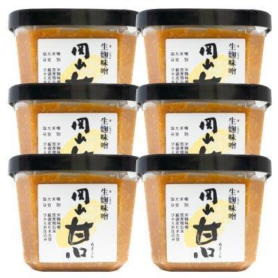 ふるさと納税 岡山市 生麹味噌　岡山甘口　500g　6個入り