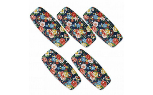 友禅和紙おしぼりトレー 5枚セット 桜 牡丹紋 タツクラフト 【Tk29w】