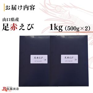 【活き〆】冷凍 足赤えび 500g ×2 パック | 足赤えび 足赤えび 足赤えび 足赤えび 足赤えび 山口県 宇部市