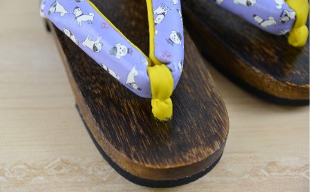雪丸下駄 子ども用 ブルー 19cm
