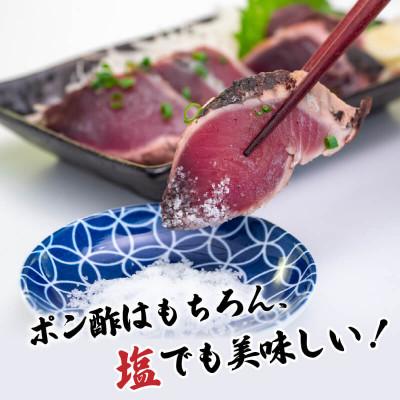 ふるさと納税 須崎市 【急速冷凍】鮮度抜群!かつおのタタキ100g 6枚セットと塩2袋 |  | 01
