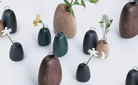 Mango vase -  regular　green/SASAKI【旭川クラフト(木製品/一輪挿し)】マンゴーベース / ササキ工芸