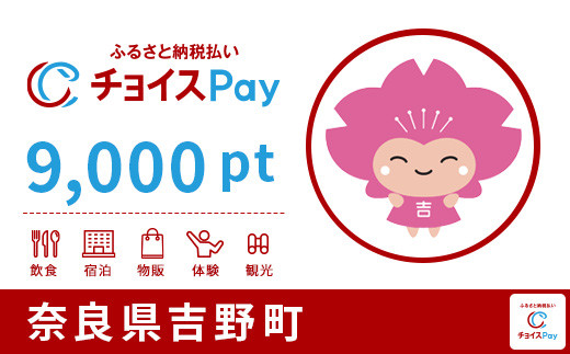 
吉野町チョイスPay 9,000pt（1pt＝1円）【会員限定のお礼の品】
