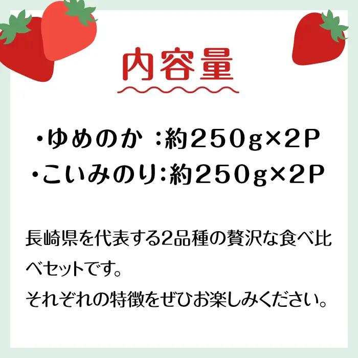 【2027年1月-発送】いちご2種類 食べ比べ 約250g×4P [SAC006] いちご