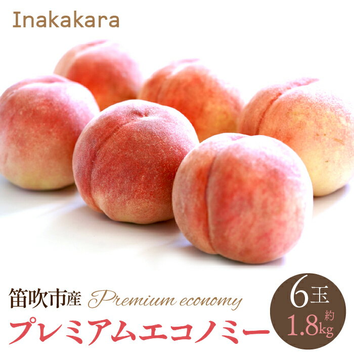 【ふるさと納税】【2026年発送★先行予約】 【笛吹市産】Inakakara　プレミアムエコノミー 桃6玉(1玉約300g) ふるさと納税 おすすめ ランキング もも 桃 笛吹市 国産 人気 期間限定 果物 フルーツ 旬 山梨県 送料無料 192-023